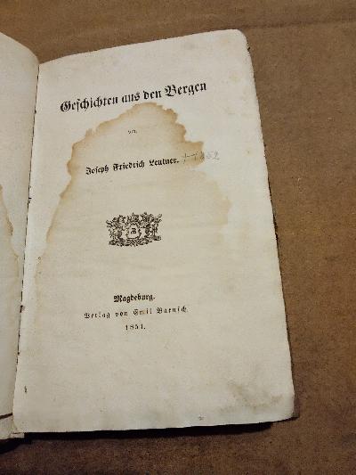 Geschichten aus den Bergen - Front Cover