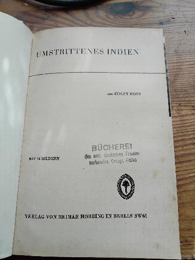 Umstrittenes Indien - Front Cover