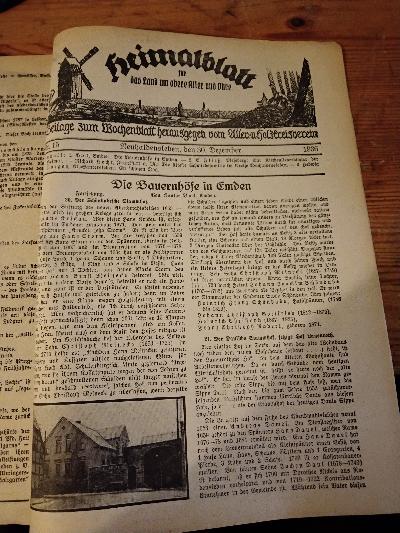 Heimatblatt für das Land um obere Aller und Ohre  Jahrgang 1936 - Front Cover