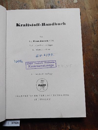 Kraftstoff - Handbuch - Front Cover