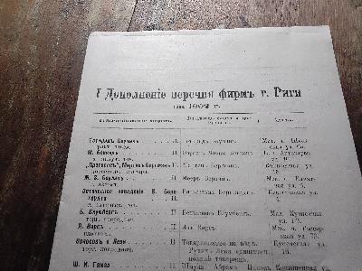 Nachtrag zum Rigaschen Firmenregister für 1902 - Front Cover