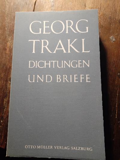 Georg Trakl  Dichtungen und Briefe - Front Cover