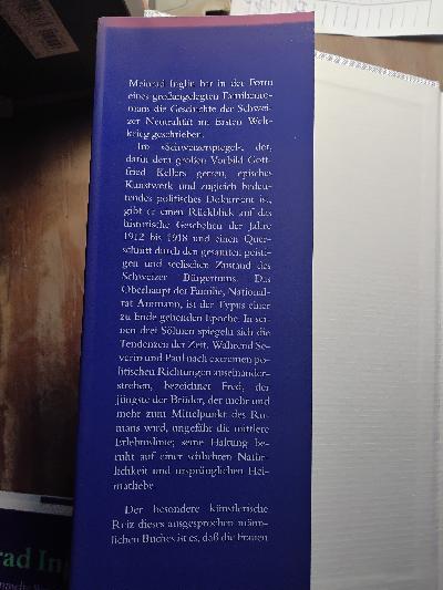 Gesammelte Werke  9 Bände: Schweizerspiegel I-VI, Die graue March, Jugend eines Volkes Ehrenhafter Untergang, Notizen des Jägers, Urwang, Die Welt in Ingoldau, Wendel von Euw Erlenbüel, Werner Amberg - Front Cover