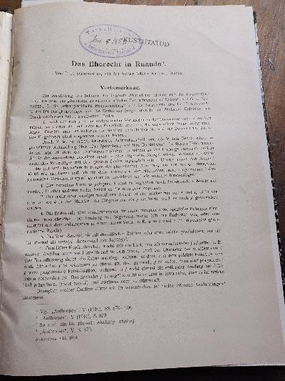 Anthropos Internationale Zeitschrift für Völker und Sprachenkunde  Band VII Heft 1 - Front Cover
