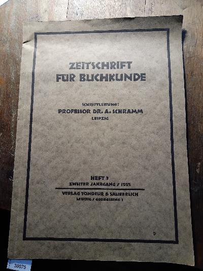 Zeitschrift für Buchkunde  Heft 3  Zweiter Jahrgang - Front Cover