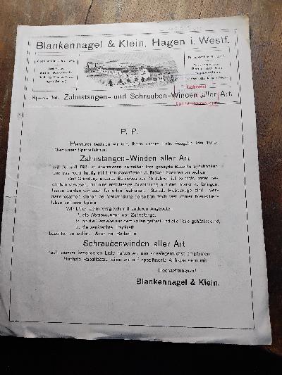 Blankennagel+%26+Klein%2C+Hagen+i.+Westf.++Sezialit%C3%A4t%3A+Zahnstangen+-+und+Schrauben+-+Winden+aller+Art