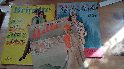 3 Modeheft Hella  Mai 1935, Berliner Modenblatt 1958, Brigitte 1959 - Front Cover