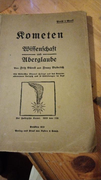 Kometen  Wissenschaft und Aberglaube - Front Cover