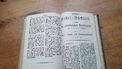  Neueingerichtetes Halberstädtisches Kirchen- und Haus-Gesang-Buch, Darinnen 972 schriftmäßige und erbauliche sonderlich des sel. D. M. Lutheri Lieder enthalten sind. Unter Approbation eines Hochlöblichen Konsistorii nebst einem  Gebet-Büchlein, zum Druck befördert. - Front Cover