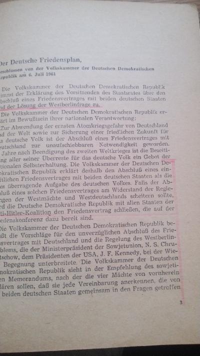 Der Deutsche Friedensplan - Front Cover