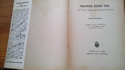 Wasser oder Öl  Ein Buch über den Nahen Osten - Front Cover