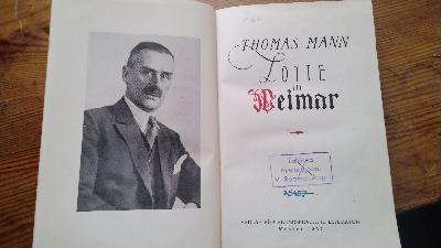 Lotte in Weimar - Front Cover