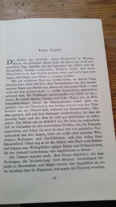 Lotte in Weimar - Front Cover