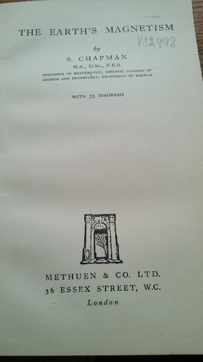 The Earth sMagnetism - Front Cover