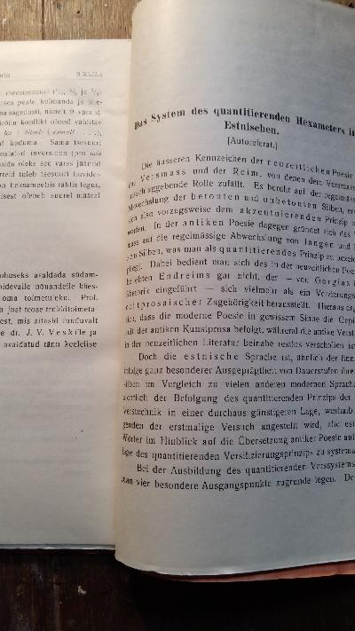Eestikeelse kvantiteeriva heksameetri süsteem   Das System des quantitierenden Hexameters im Estnischen - Front Cover