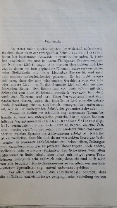 Der Schwank vom alten Hildebrand  Eine vergleichende Studie - Front Cover