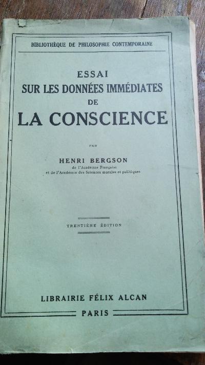 Essai sur les Donnees Immediates de la Conscience - Front Cover