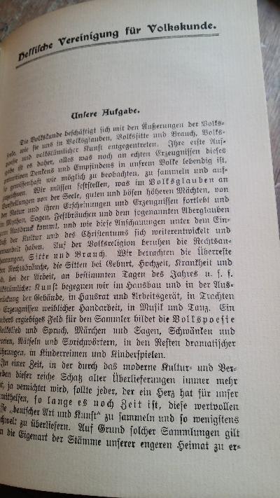 Hessische Blätter für Volkskunde  Band VI - Front Cover