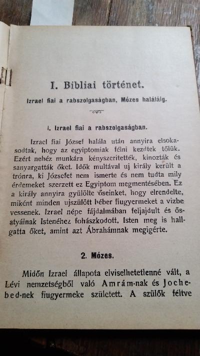 Bibliai Törtenet   Vallas - Es Szertartastan Szoszerinti Imaforditassal  Nep-, Polgari- es Közepiskolai  Mindket Nembeli Tanulok Szamara - Front Cover