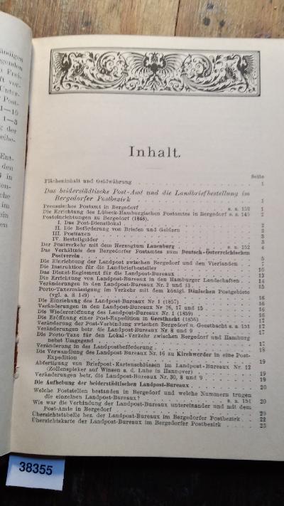  Permanentes Handbuch der Postfreimarkenkunde mit Lichtdrucktafeln (und vierteljährigen Nachträgen) , gleichzeitig Beibuch zum Permanent-Sammelwerk in losen Blättern. Ausführliche Abhandlungen über Postfreimarken mit besonderer Berücksichtigung der Herstellungsweise, Auflagehöhen, Echtheitsmerkmale, Probedrucke, Neudrucke, Markenfälschungen, Entwertungen und deren Fälschungen.  Erster Teil  Deutsche Staaten Abschnitt IV: Bergedorf - Front Cover