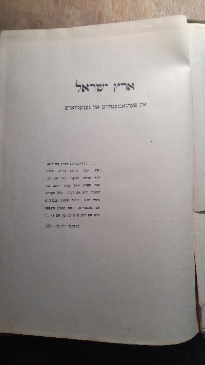 Das Land Israel in Vergangenheit und Gegenwart   Geographie, Geschichte, Rechtswissenschaften, Bevölkerung, Landwirtschaft, Handel und Industrie - Front Cover
