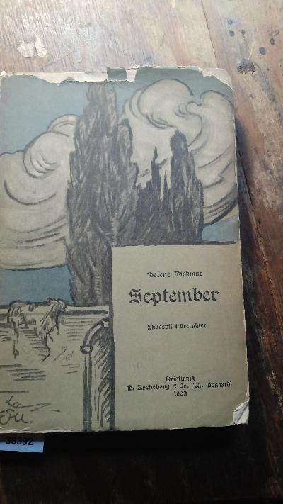 September  Skuespil i fire akter - Front Cover