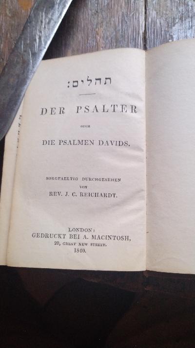 Der Psalter  oder   Die Psalmen Davids - Front Cover