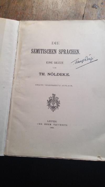 Die Semitischen Sprachen - Front Cover