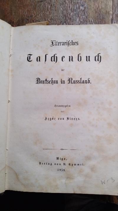 Literarisches Taschenbuch der Deutschen in Russland - Front Cover