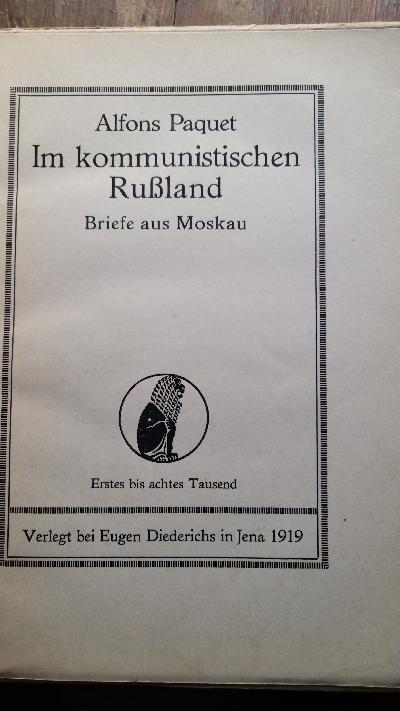 Im kommunistischen Russland   Briefe aus Moskau - Front Cover