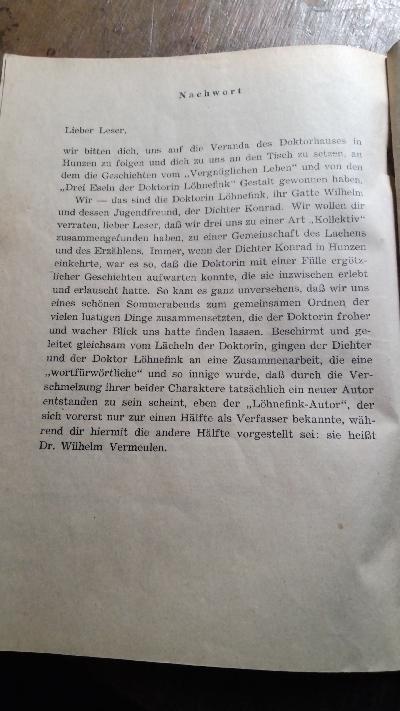 Die drei Esel der Doktorin Löhnefink - Front Cover