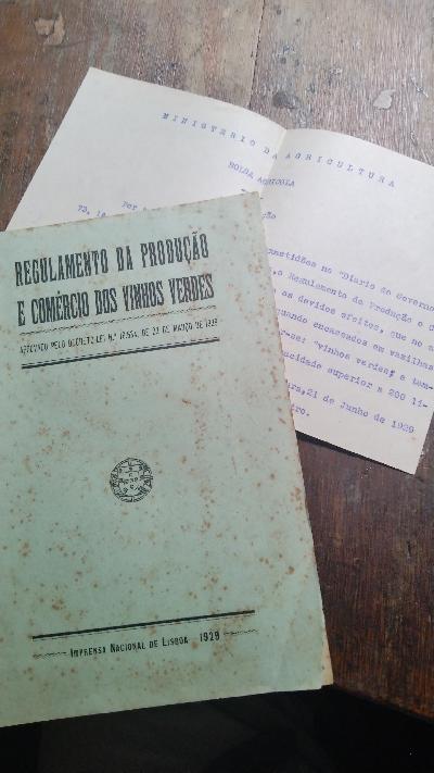 Regulamento da Producao e Comercio dos Vinhos Verdes - Front Cover