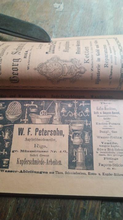 Rigaer Kalender auf das Jahr nach Christi Geburt  1899 - Front Cover
