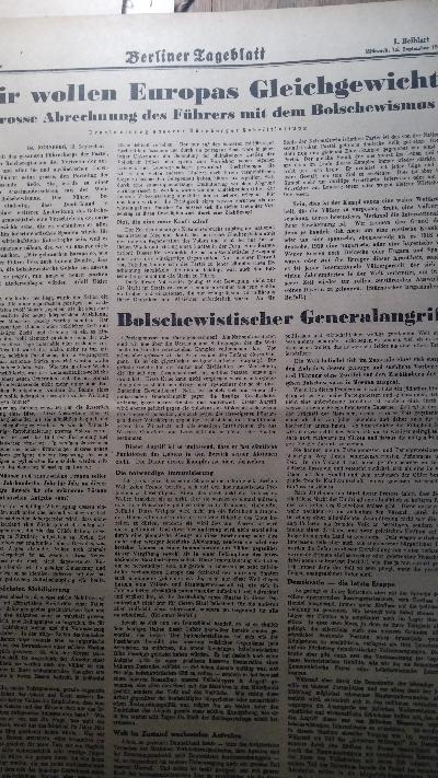 Berliner Tageblatt Nr. 434 - 451 des 66. Jahrgangs - Front Cover