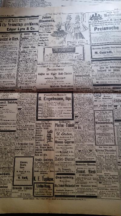 Düna - Zeitung  Zehnter Jahrgang  Nr. 32,44,57,185,241 - Front Cover