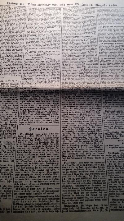 Düna - Zeitung  Elfter Jahrgang  Nr. 161 - 164 und 286 - Front Cover