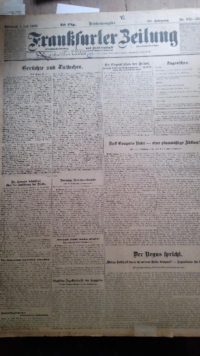 Frankfurter Zeitung   Nr. 331  bis Nr. 390   80. Jahrgang - Front Cover