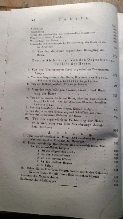 Die Lehre von den Haaren in der gesammten organischen Natur  Zweyter Band  Haare des Menschen - Front Cover