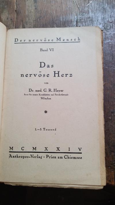 Der nervöse Mensch  Band VI  Das nervöse Herz - Front Cover