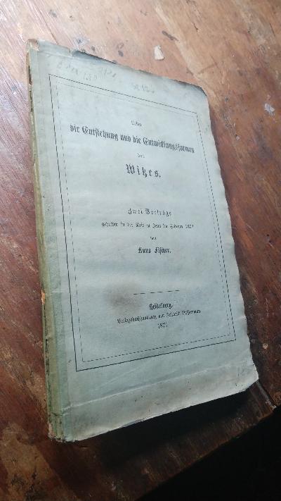 Ueber die Entstehung und die Entwicklungsformen des Witzes  Zwei Vorträge gehalten in der Rose zu Jena im Februar 1871 - Front Cover