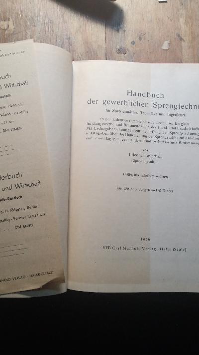 Handbuch der gewerblichen Sprengtechnik - Front Cover