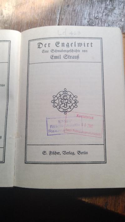 Der Engelwirt  Eine Schwabengeschichte - Front Cover