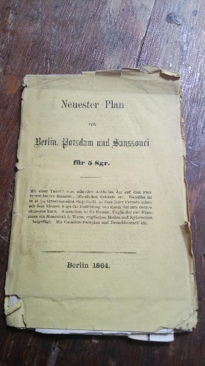 Neuester Plan von Berlin, Potsdam und Sanssouci  Mit einer Tabelle - Front Cover