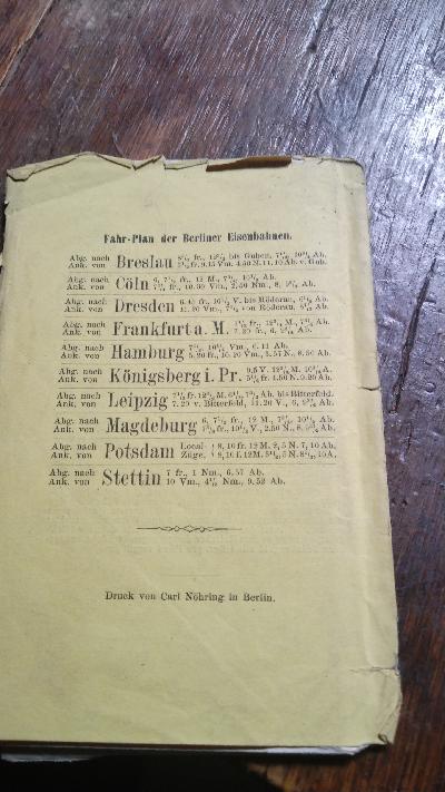 Neuester Plan von Berlin, Potsdam und Sanssouci  Mit einer Tabelle - Front Cover