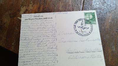 Festpostkarte zum Tag der Deutschen Kunst 1938 - Front Cover
