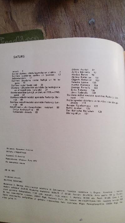 Baltijas dzintars (Baltischer Bernstein) - Front Cover