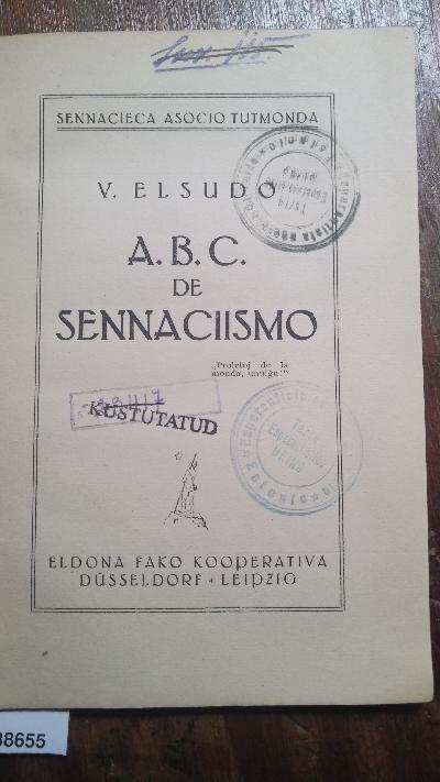 A.B.C. de Sennaciismo - Front Cover