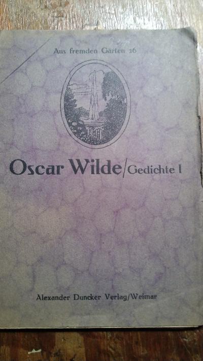 Oscar Wilde  Gedichte I - Front Cover
