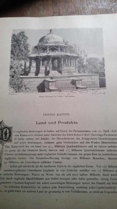 Indien in Wort und Bild.  Eine Schilderung des Indischen Kaiserreiches  Zwei Bände - Front Cover