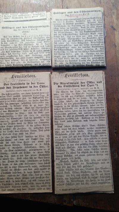 4 Zeitungsausschnitte  zwei alte lettische Sagen und Heilsegen aus den Ostseeprovinzen - Front Cover